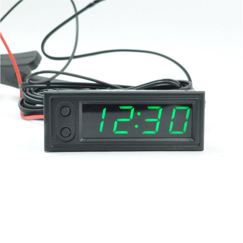 3-in-1 Car Vehicle Clock Digital Tube Led Voltmeter Thermometer Time Automobile Table Clocks Dial Electronic Clock