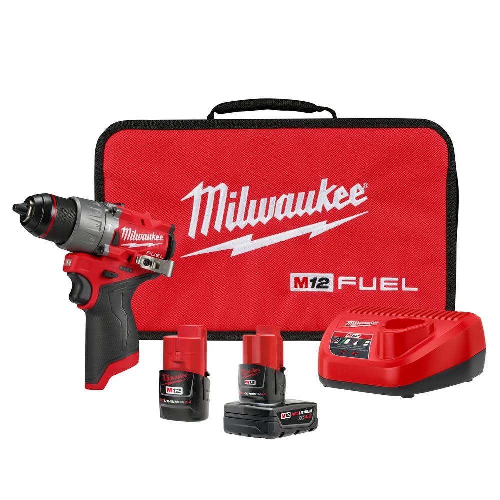 Milwaukee M12 FUEL 1/2 Hammer Drill/Driver Kit