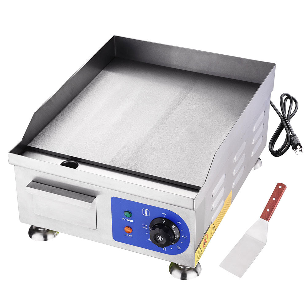 Yescom Electric Countertop Griddle Flat Grill 15in 1500W