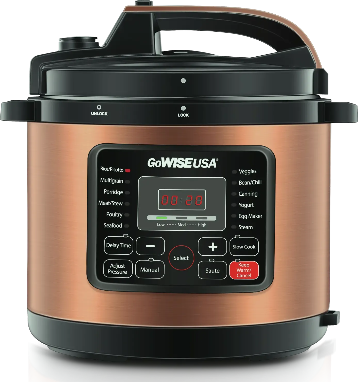 GoWISE Programmable 6-Quart Pressure Cooker