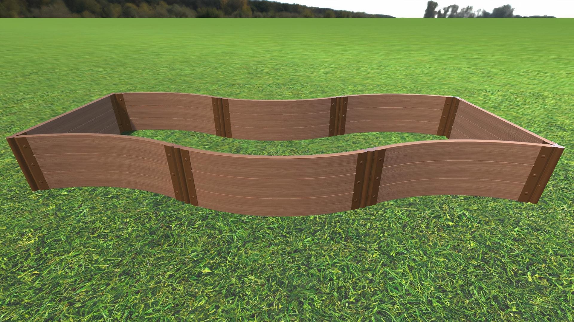 'Lazy Curve' - 4' x 12' Raised Garden Bed