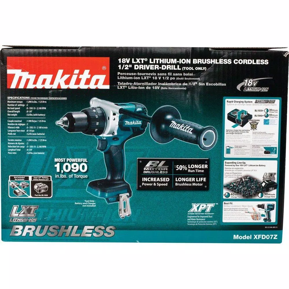 Makita 18-Volt LXT Lithium-Ion Brushless 1/2 in. Cordless Driver/Drill (Tool-Only) and#8211; XDC Depot