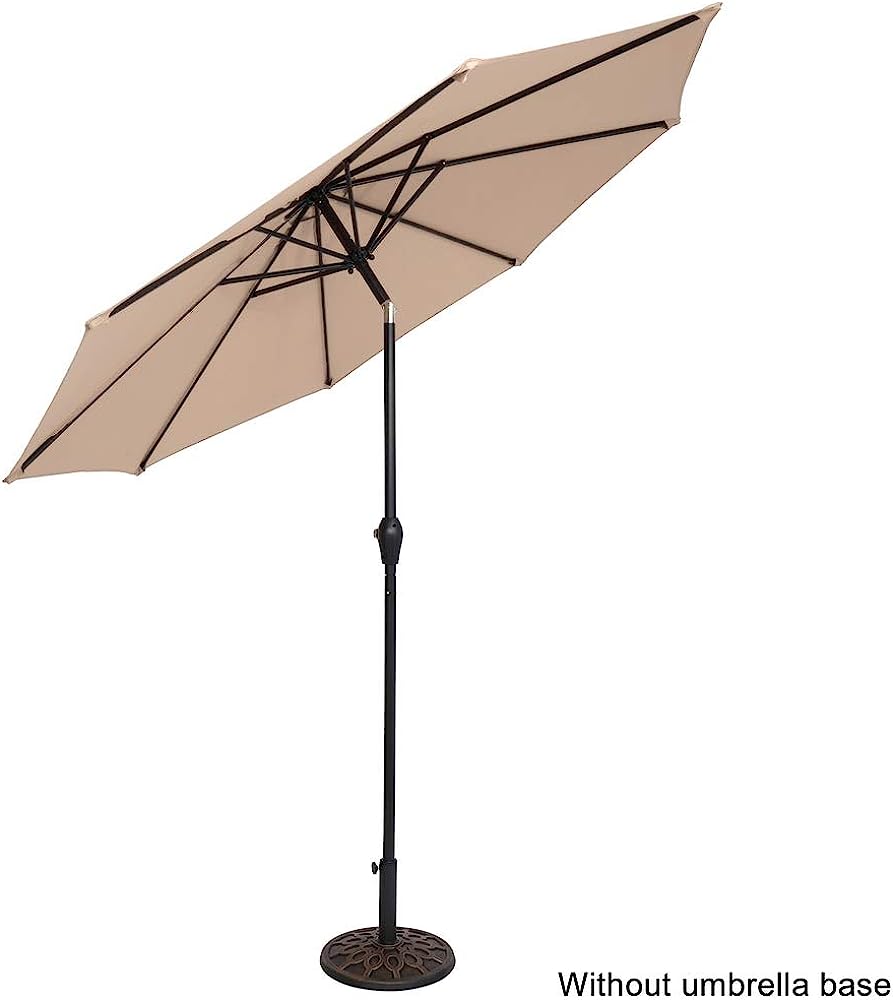 YELROL 9 ft Patio Umbrella  Umbrella Outdoor Patio  Market Table Umbrella  Central Umbrella Folding Sunshade