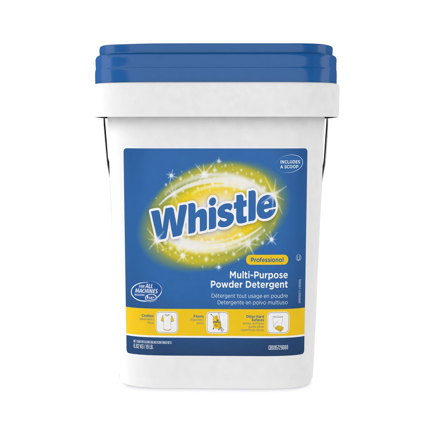 Whistle Multi-Purpose Powder Detergent， Citrus， 19 lb Pail by Diversey DVOCBD95729888