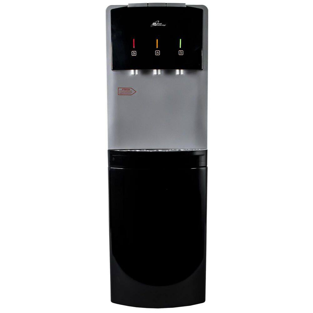ROYAL SOVEREIGN RWD-900B Premium Tri-Temperature Top Load Water Dispenser in Silver and Black
