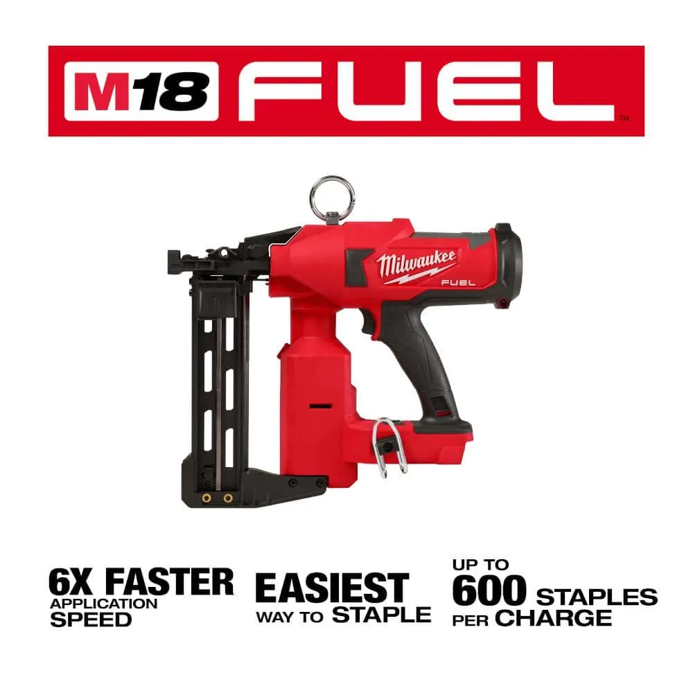 Milwaukee M18 FUEL 18-Volt Lithium-Ion Brushless Cordless Utility Fencing Stapler (Tool-Only) 2843-20