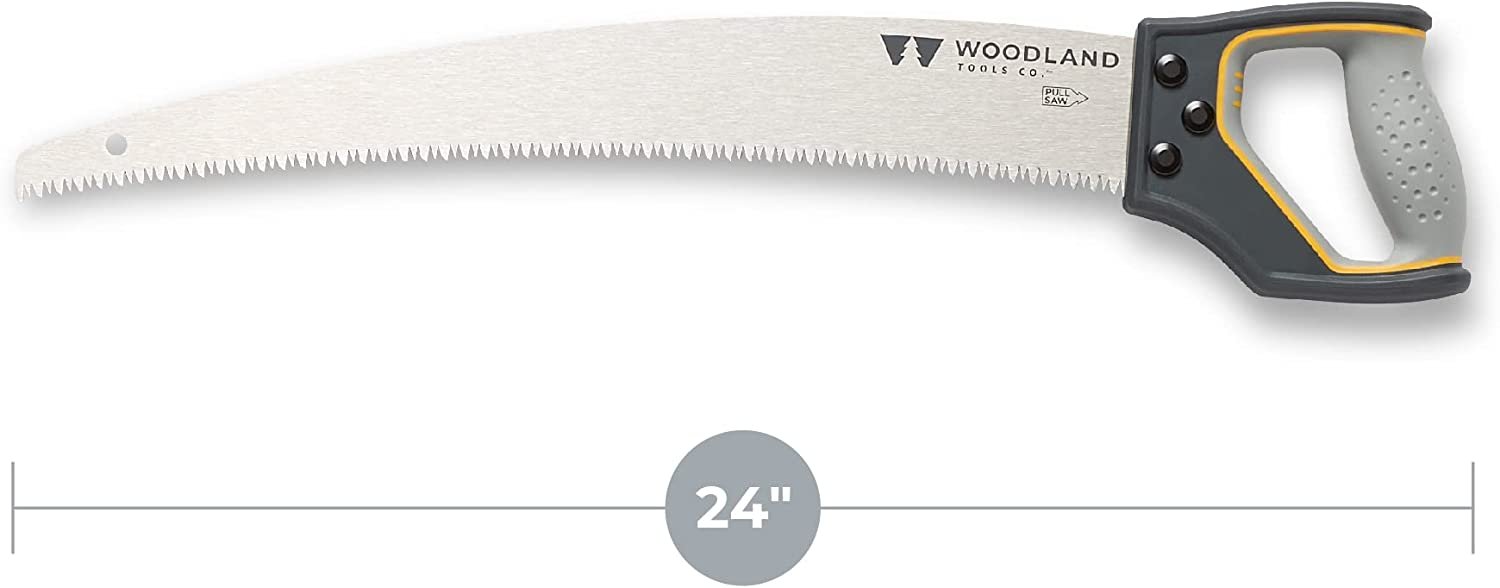 Woodland Tools Co. Super Duty 18" D-Handle Saw, Garden Pruning Hand Saw, Tree Trimming Pull Saw, Branch Cutter, Tree Cutter, Tree Pruning Wood Saw 06-5004-100