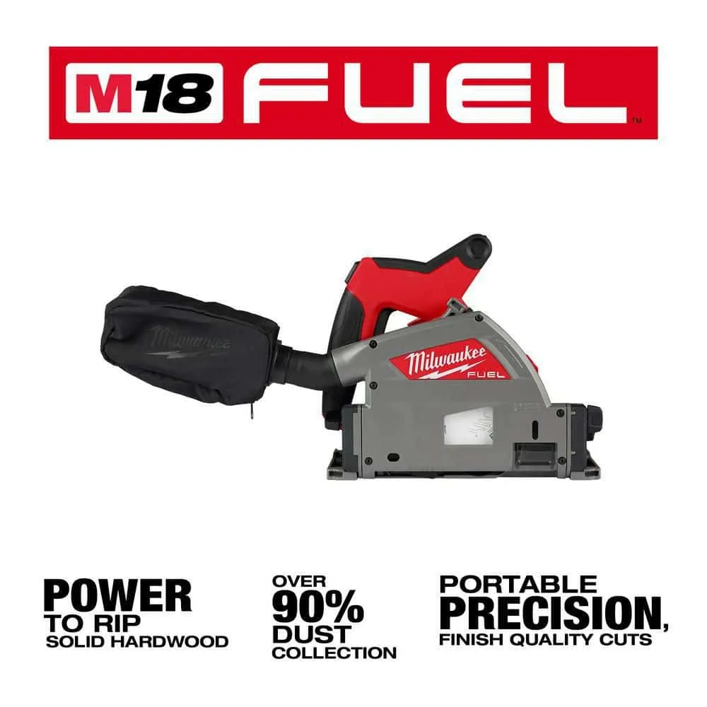 Milwaukee M18 FUEL 18-Volt Lithium-Ion Cordless Brushless 6-1/2 in. Plunge Cut Track Saw (Tool-Only) 2831-20