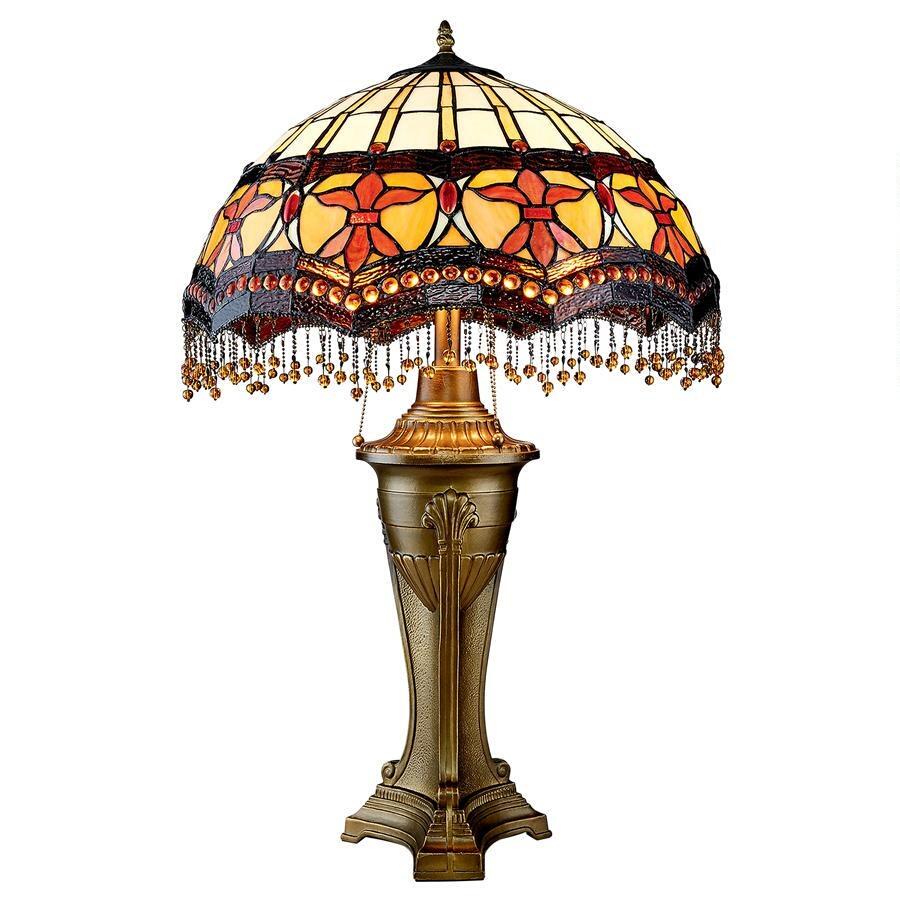 Victorian Parlor -Style Stained Glass Table Lamp