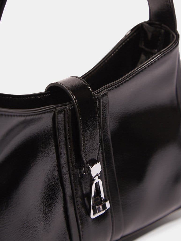 Noir Patent Kirsty Shoulder Bag