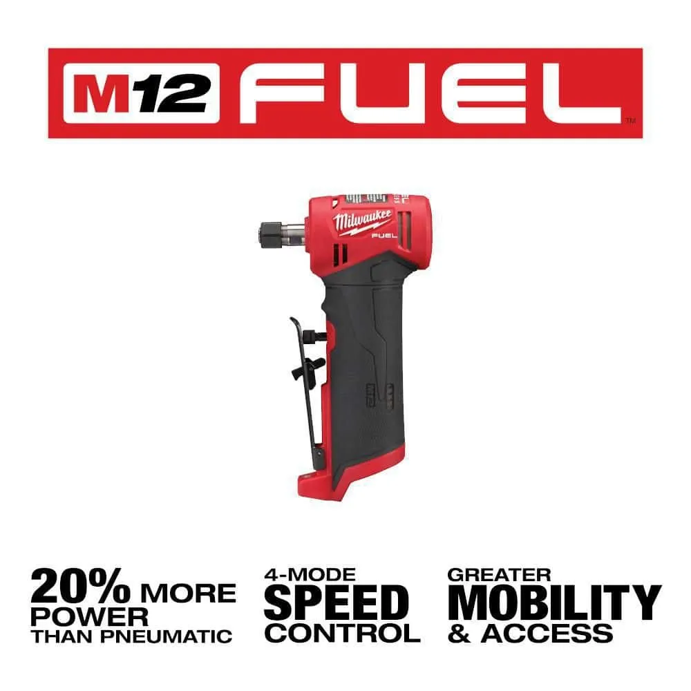 Milwaukee M12 FUEL 12V Lithium-Ion Brushless Cordless 1/4 in. Right Angle Die Grinder (Tool-Only) 2485-20