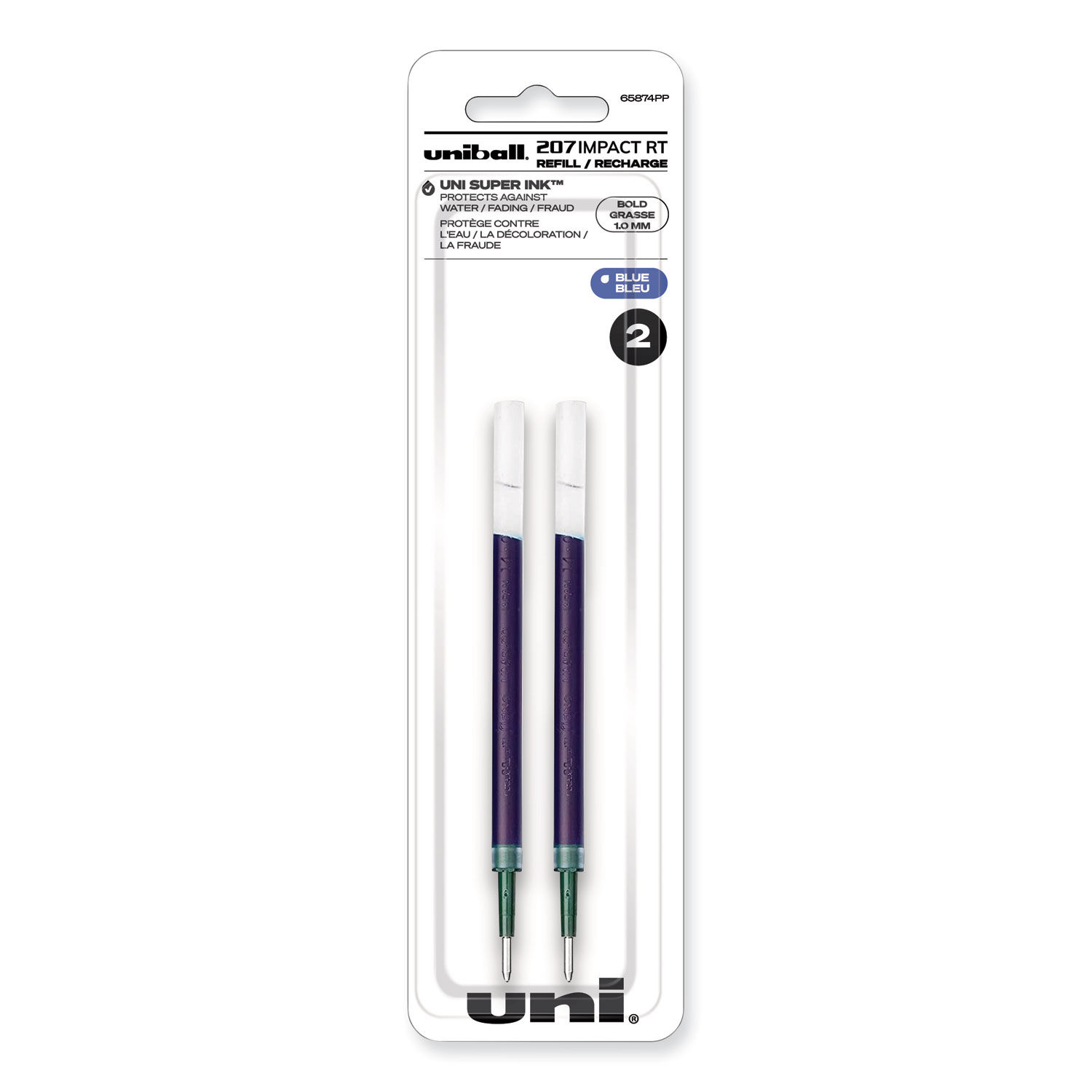Refill for Gel 207 IMPACT RT Roller Ball Pens by uni-ballandreg; UBC65874PP