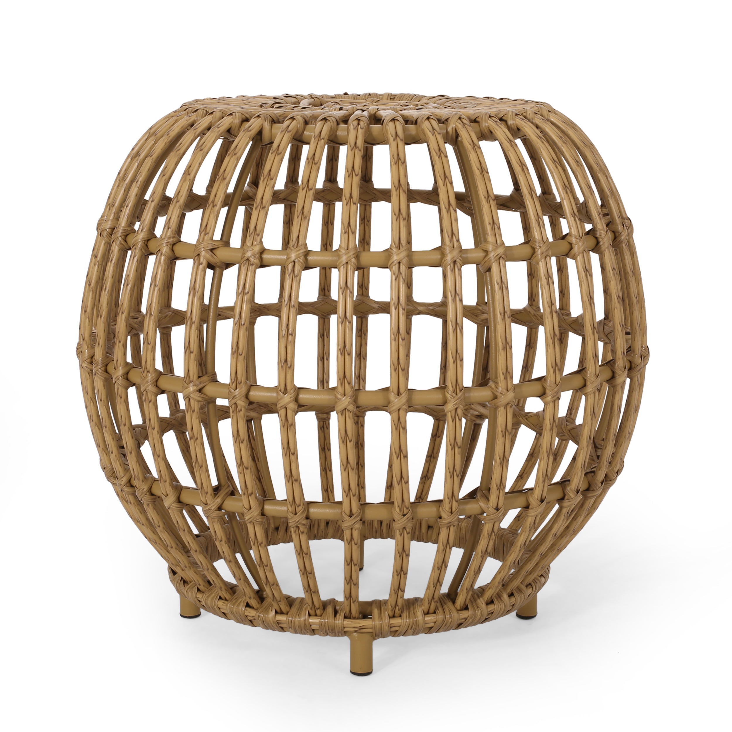 Whitetail Outdoor Boho Wicker Side Table