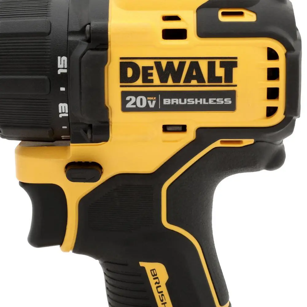DEWALT ATOMIC 20V MAX Cordless Brushless Compact 12 in. DrillDriver 4-12 in. Circular Saw and (2) 20V 1.3Ah Batteries DCD708C2W571B