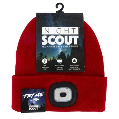 LED Lighted Beanie Hat Rechargeable Assorted Colors