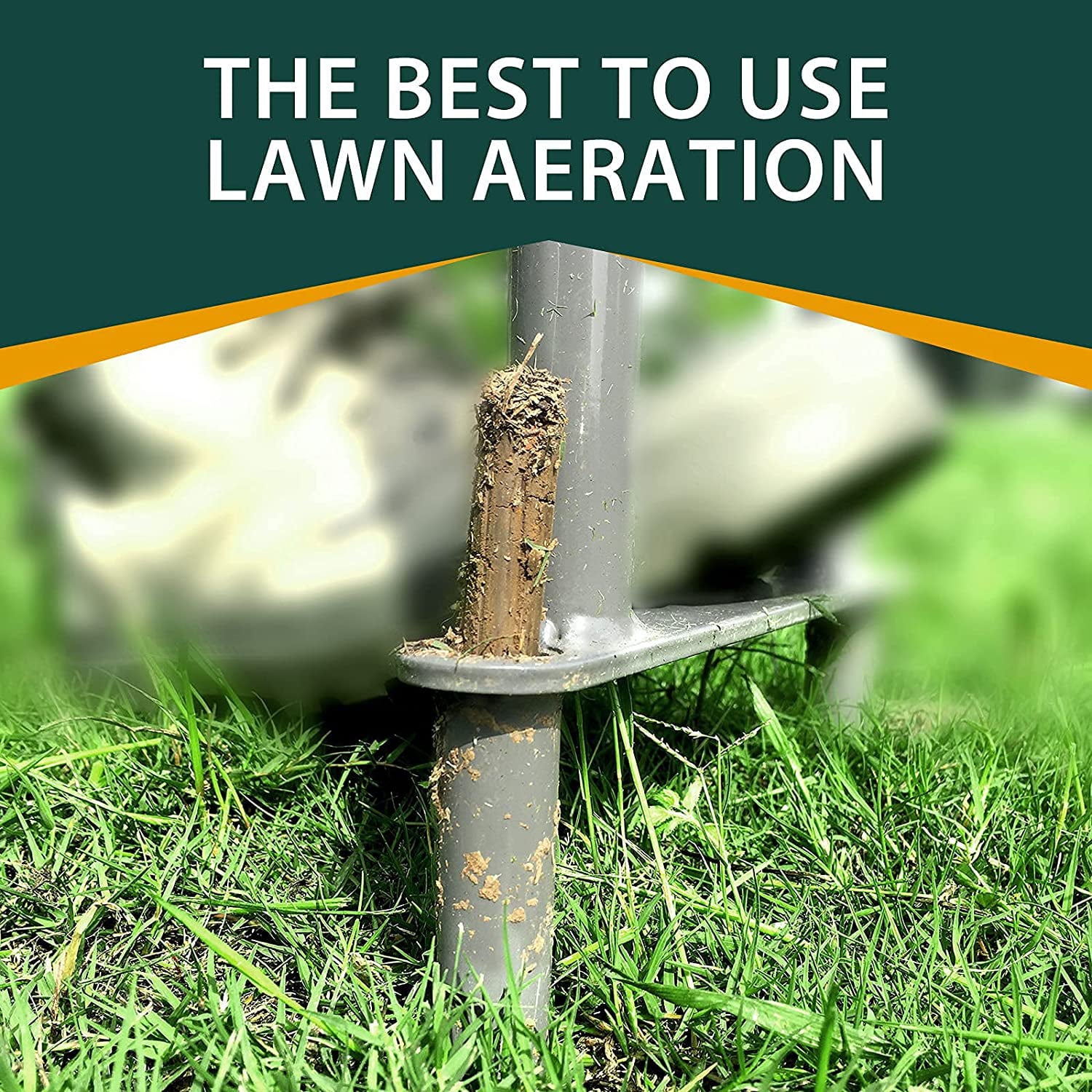 Walensee Lawn Coring Aerator for Compacted Soils， Steel Core Aerating Tool for Lawn