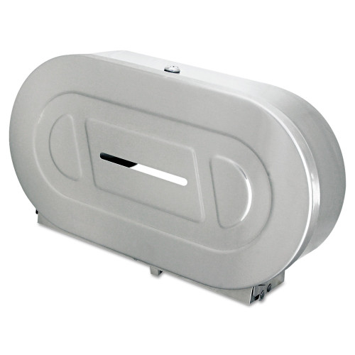 Bobrick Toilet Tissue 2 Roll Dispenser， Jumbo， 20.81 x 5.31 x 11.38， Satin-Finish Stainless Steel (2892)