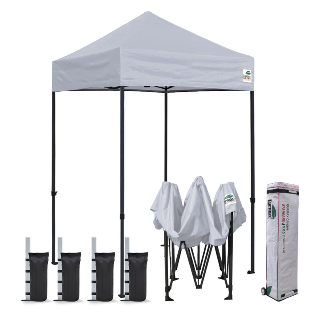 Eurmax 5x5 Pop up Canopy Outdoor Heavy Duty Tent,Grey