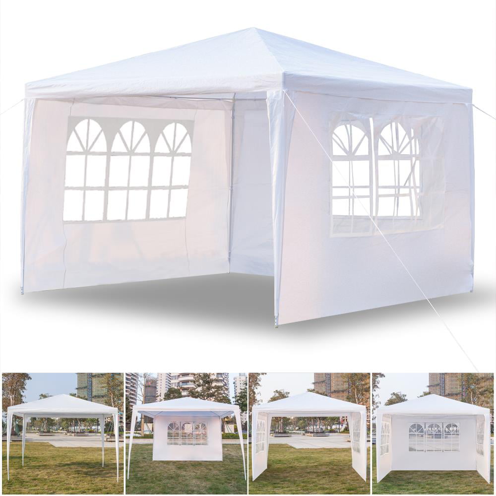 Ktaxon Outdoor 10'x10' updates Canopy Party Wedding Tent Heavy Duty Gazebo Camping Tent BBQ Canopy W/ 3 Sides