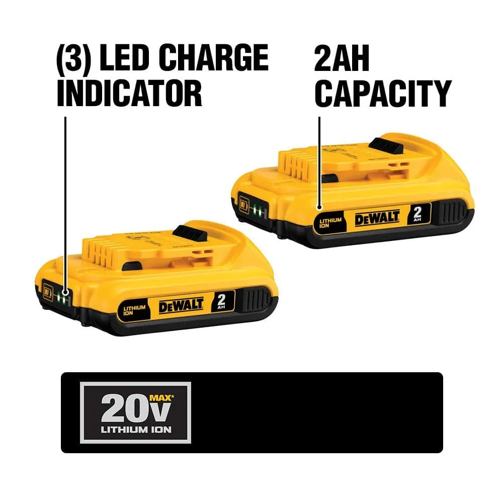 DEWALT 18V to 20V MAX Lithium-Ion Battery Adapter Kit (2 Pack) DCA2203C