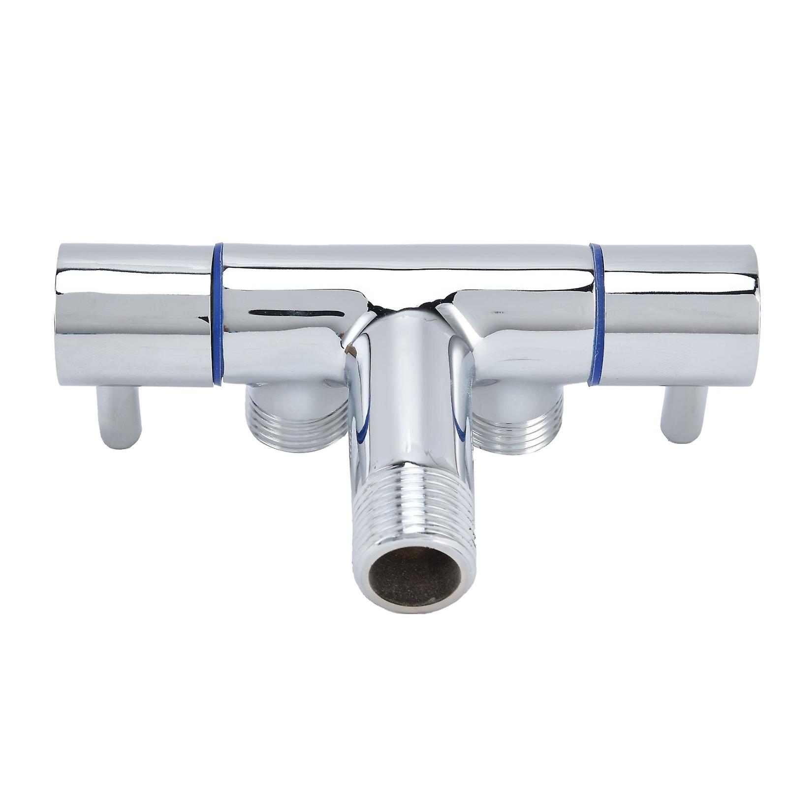 G1/2 Male Thread Angle Valve 1 Inlet 2 Outlet Cold Water Faucet Diverter Valve With 2 Handles
