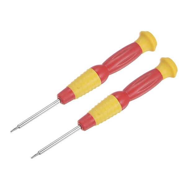 0.6mm Precision Y Type Screwdriver for Watch Eyeglasses Electronics Repair， 2pcs - Yellow， Red - - 37422449