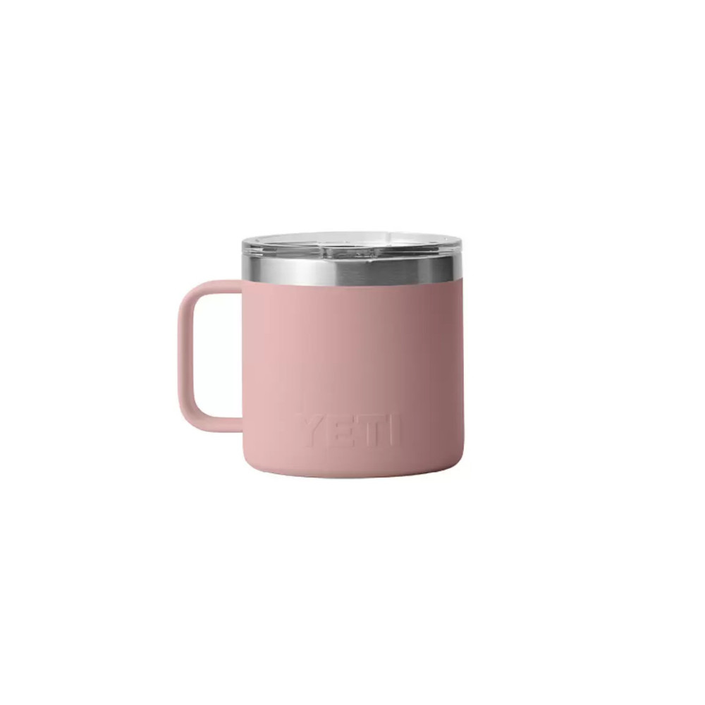 Yeti Sandstone Pink Rambler 14oz Mug with Magslider Lid