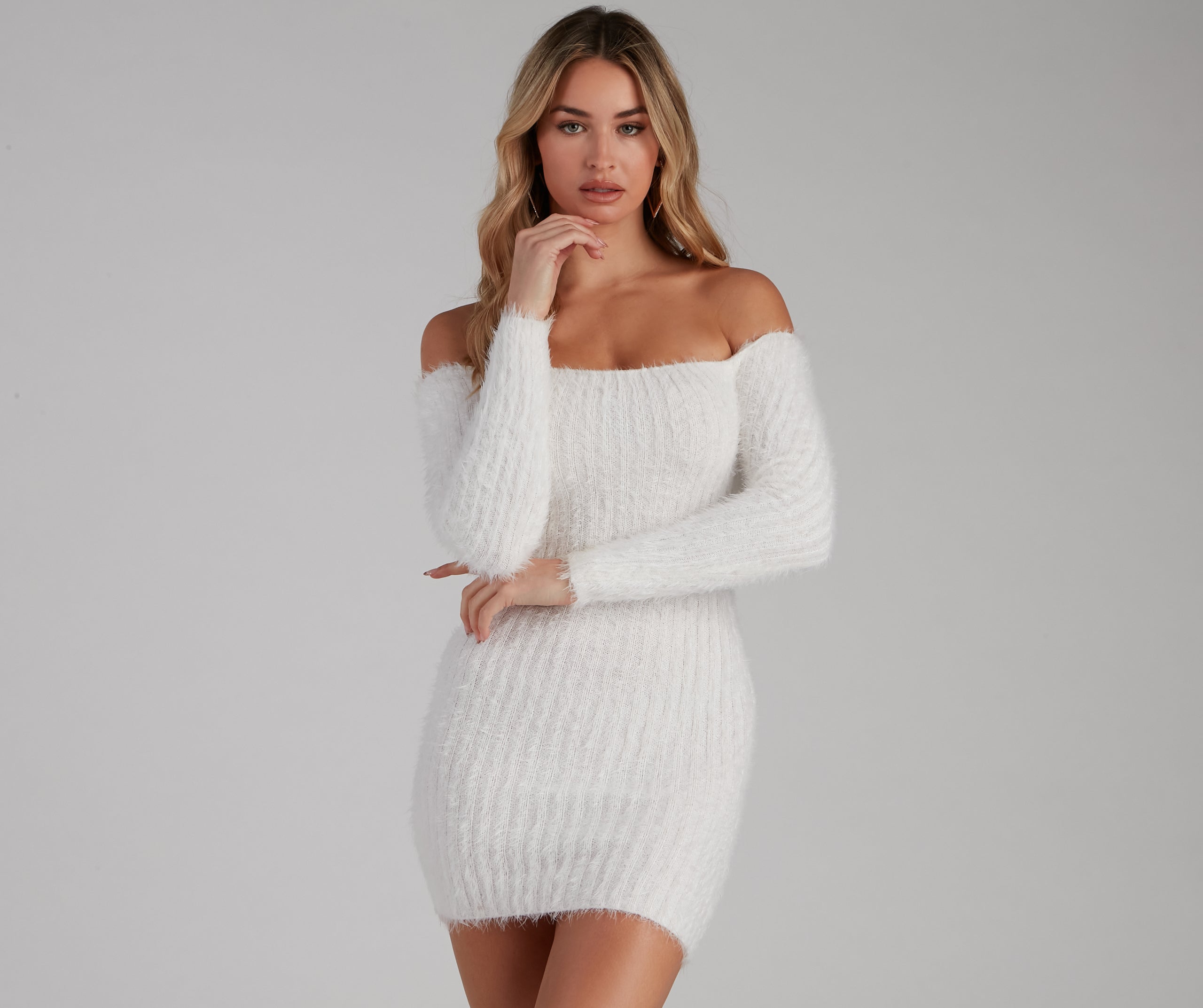 Best Of Both Worlds Eyelash Knit Dress