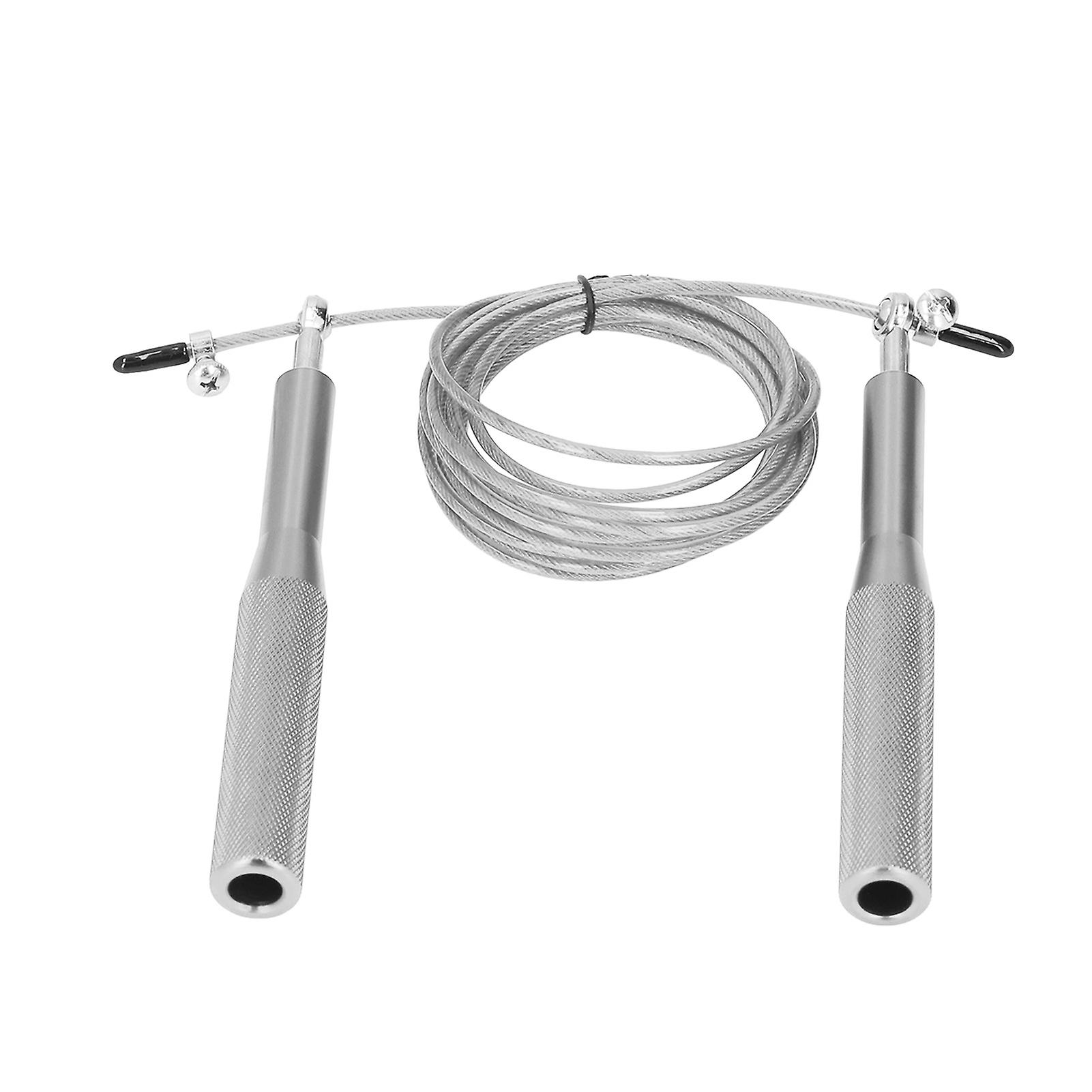 Skipping Rope Strong Durable Adjustable Flexible Reliable Professional Convenient Exercise Supplies For Indoor Outdooraluminum Alloy Silver