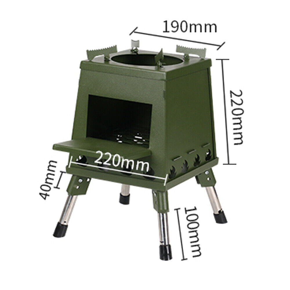 YILIKISS Wood Burning Stove Portable Cooker Camping Cooking Stove Hiking Outdoor Survival