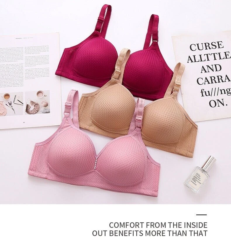 🔥Plus Size Bra Women Underwear Wire Free Comfort  Soft Breathable🔥
