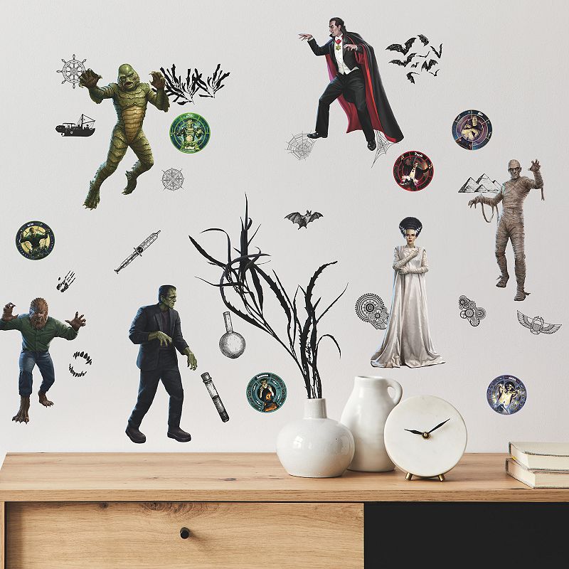 RoomMates Classic Monsters Peel and Stick Wall Decal 36-piece Set