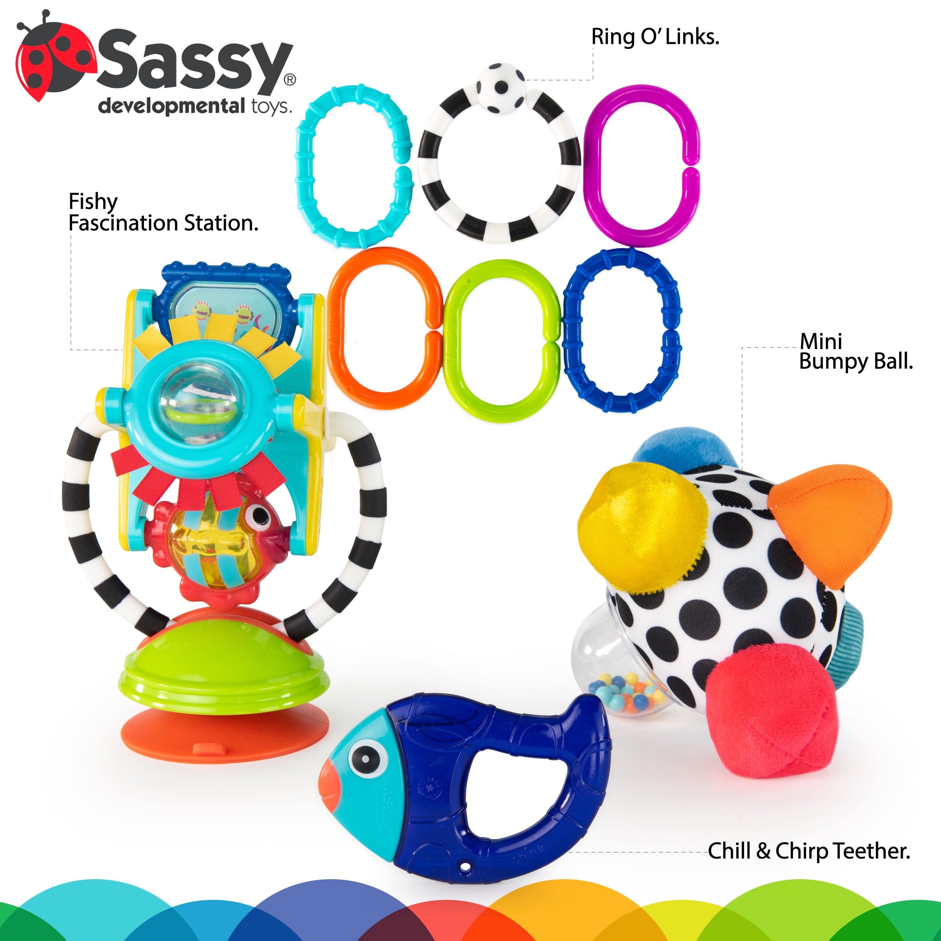 Sassy Discover The Senses Sensory Baby Toy Gift Set - 0+ Months