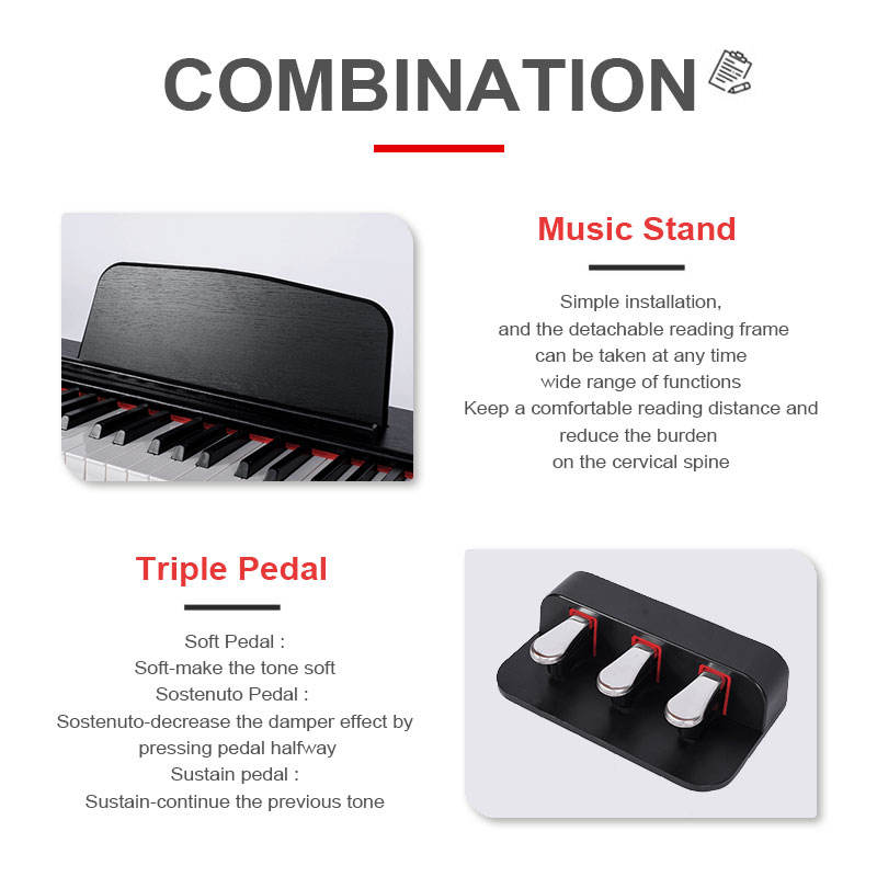 Weighted Keyboard Piano 88 Keys Electronic Keyboard Piano Musical Instrument Piano Digital Portable