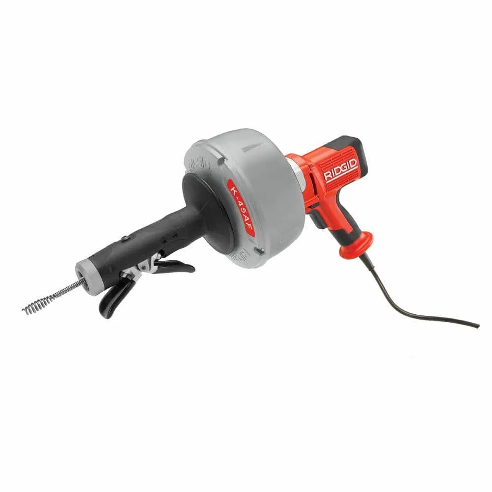 RIDGID K-45AF-5 Drain Cleaning Autofeed Snake Auger Machine with C-1 5/16 in. x 25 ft. Inner Core Cable 35473