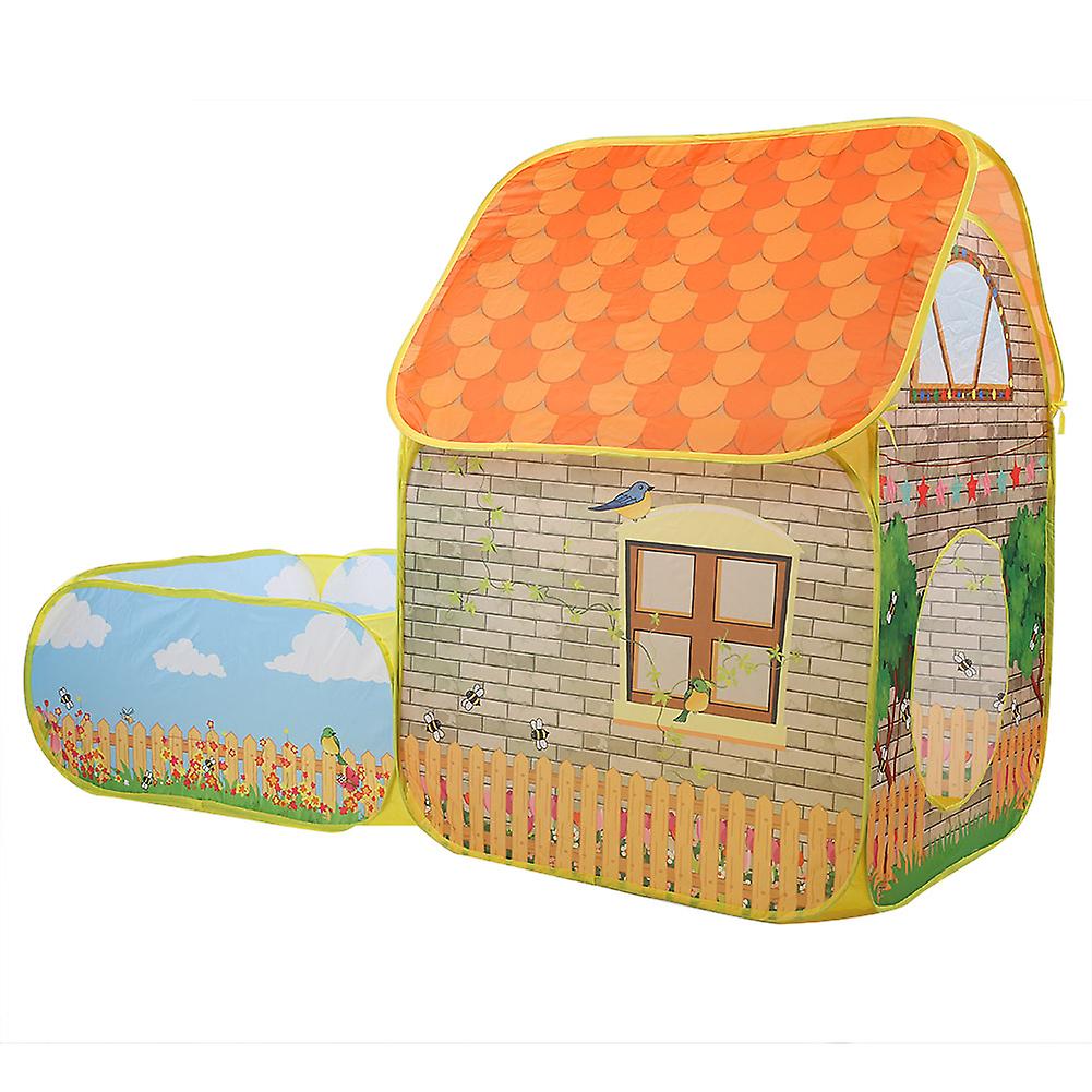 Children Tent House Boys Girls Playing Crawling Tent With Courtyard Garden Giftball Pool House
