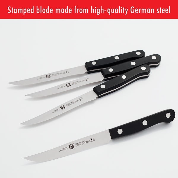 ZWILLING TWIN Gourmet Steak Knives Set of 4 - Stainless Steel - 4-pc