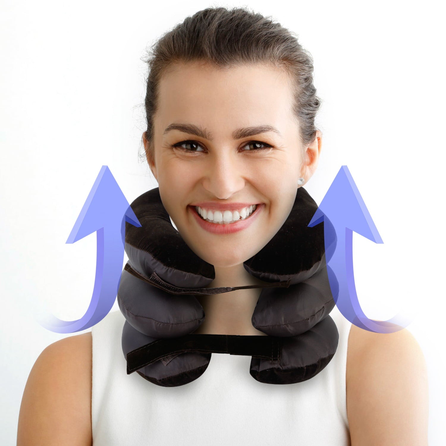 Cervical Neck Traction Device for Instant Neck Pain Relief, iMounTEK Inflatable & Adjustable Neck Stretcher Neck Support Brace, Best Neck Traction Pillow for Home Use Neck Decompression
