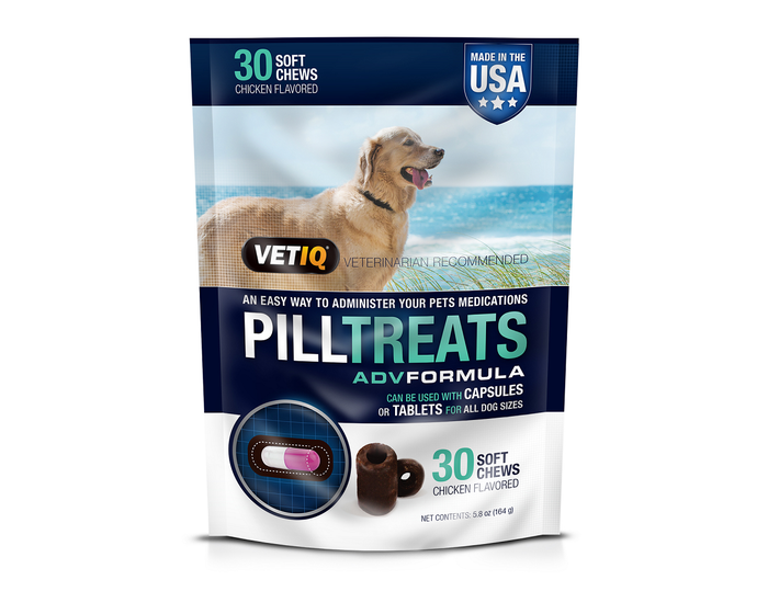 VetIQ Dog Pill Treat - Chicken flavored Pill Treats - 30 Count