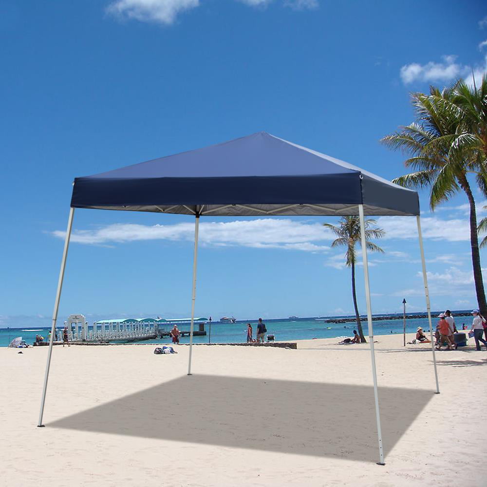 Ktaxon  Pop Up Tent  10' x 10' Gazebo Backyard Canopy Sun Shade Blue