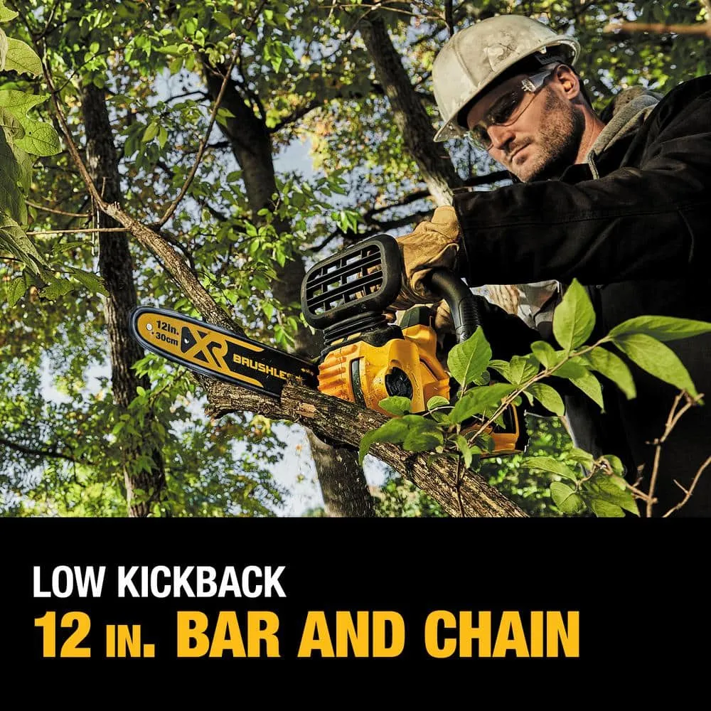 DEWALT 20V MAX 12in. Brushless Battery Powered Chainsaw, Tool Only DCCS620B
