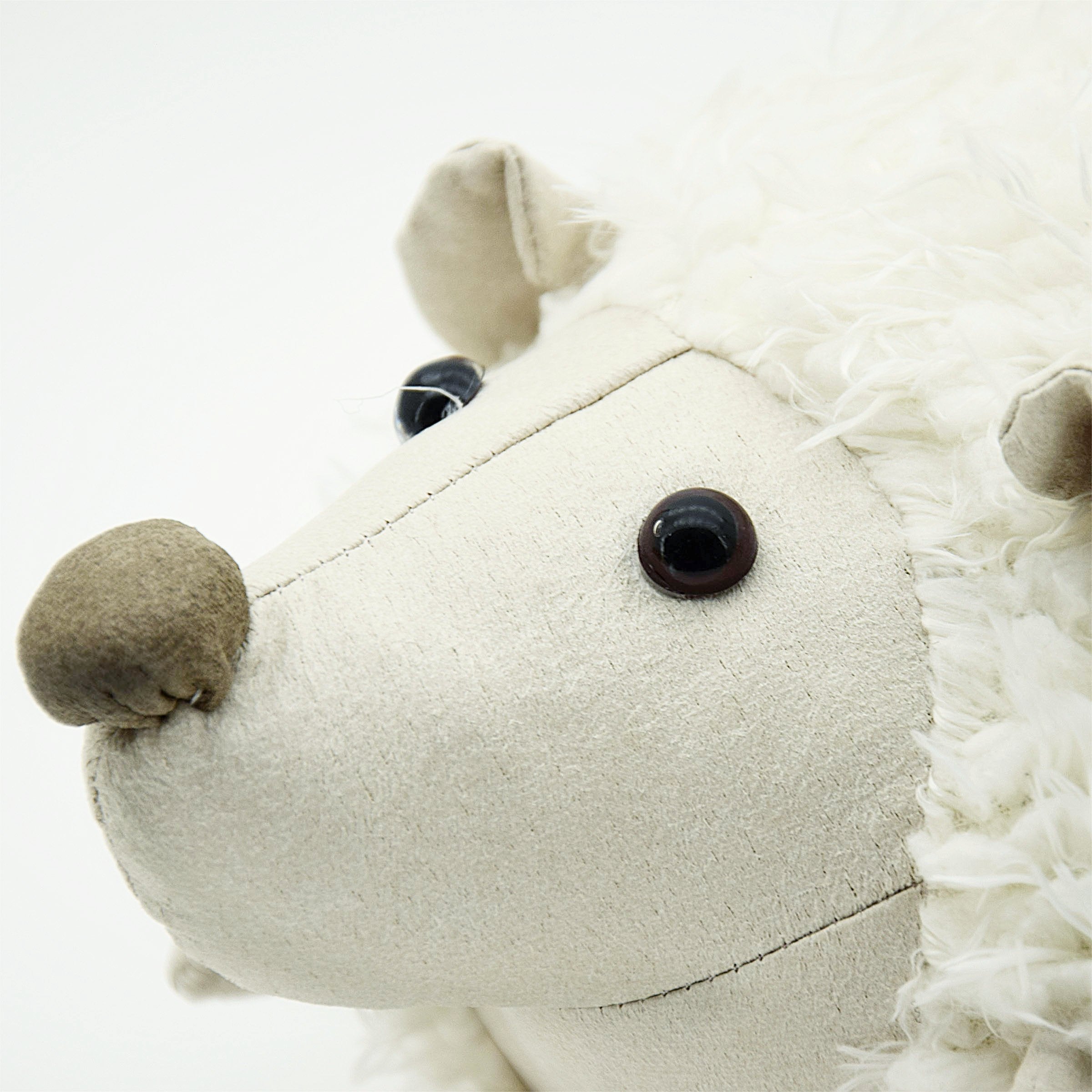 Handmade Cute White Hedgehog Decorative Doll/Door Stopper  T16062