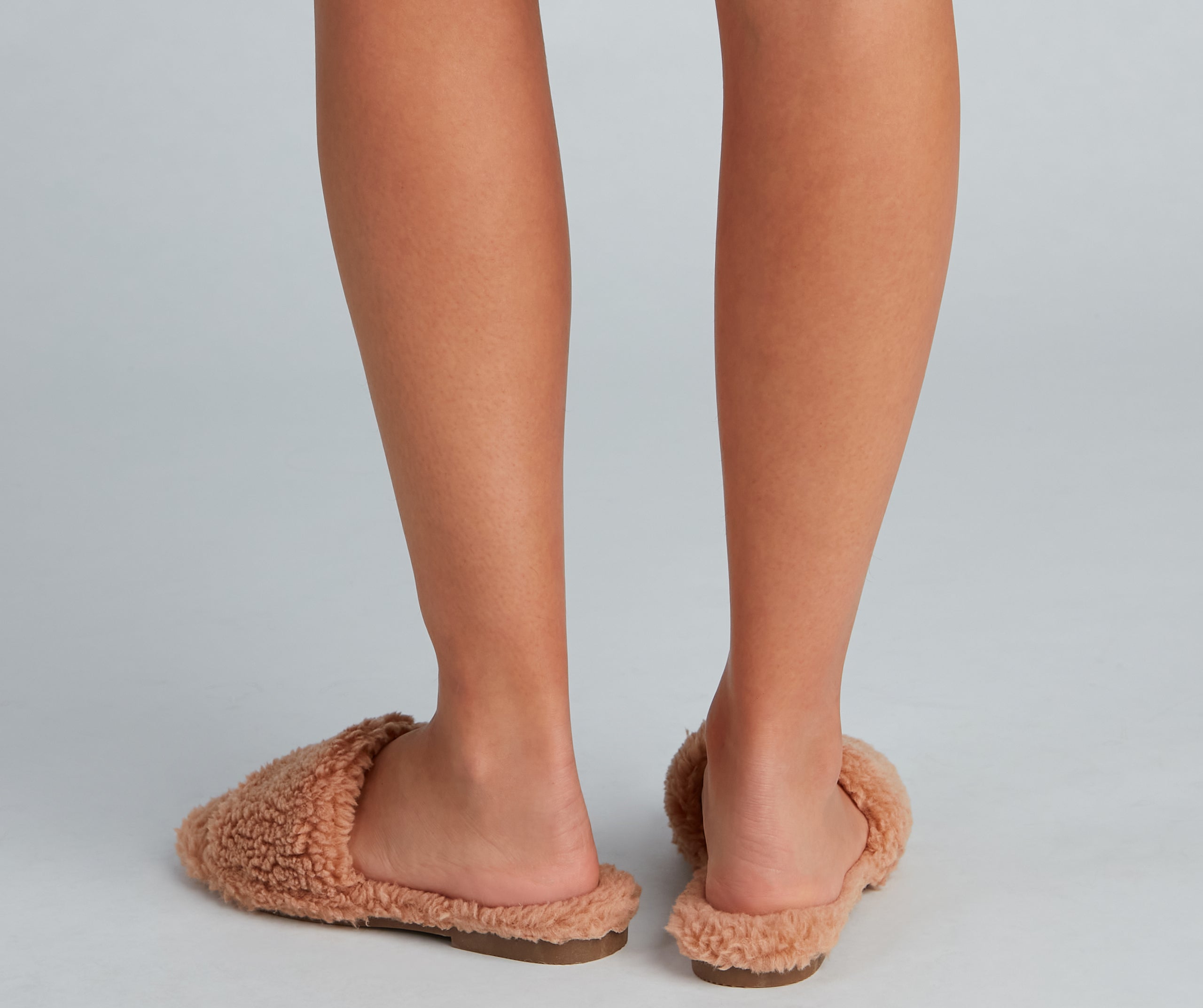 Lazy Day Faux Sherpa Sandals