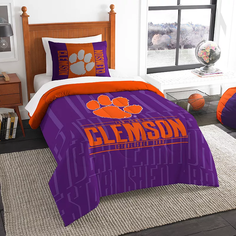 Clemson Tigers Modern Take Twin Comforter Set by The Northwest