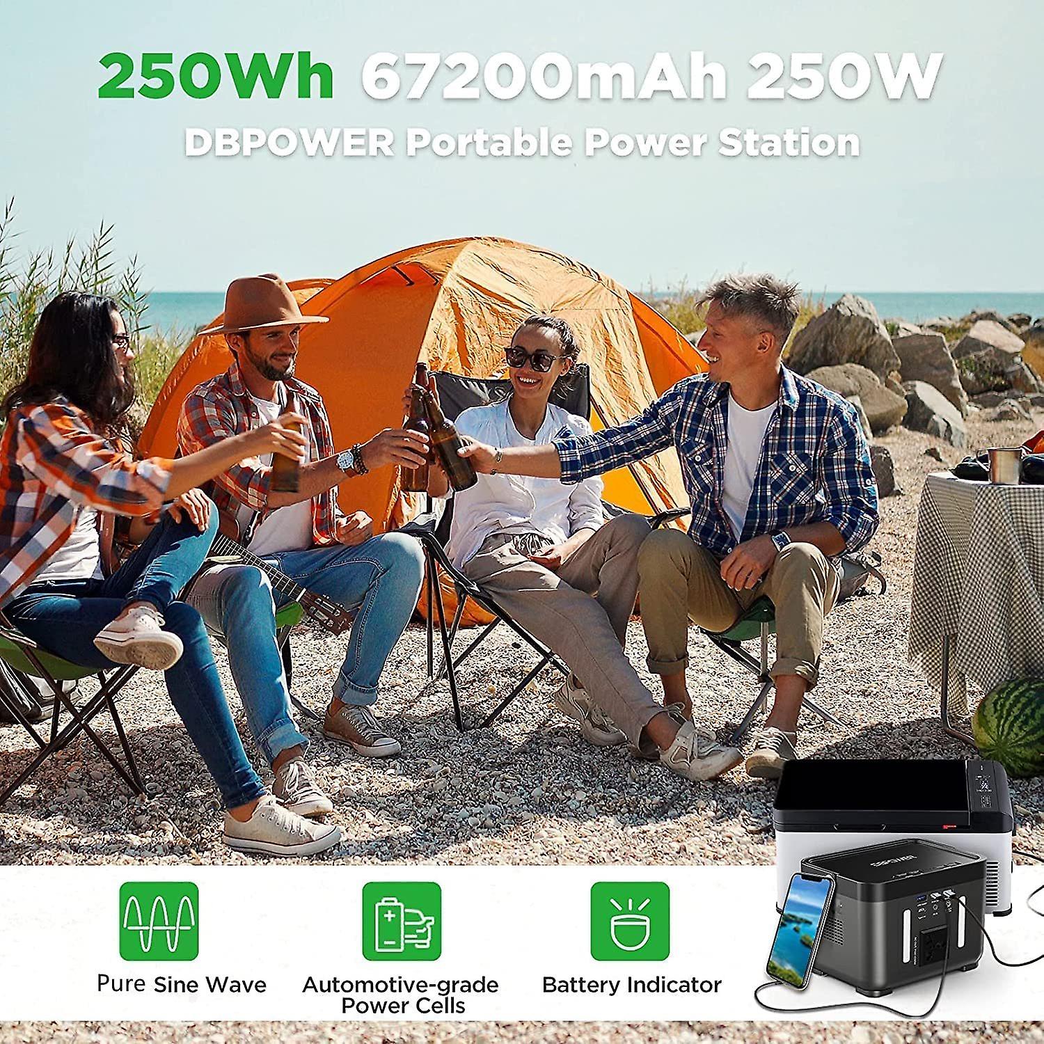 Portable Power Station， Peak 350w Backup Lithium Battery 250wh 110v Pure Sine Wave Ac Outlet Solar Generator Supply(solar Panel Not Included) For Emer