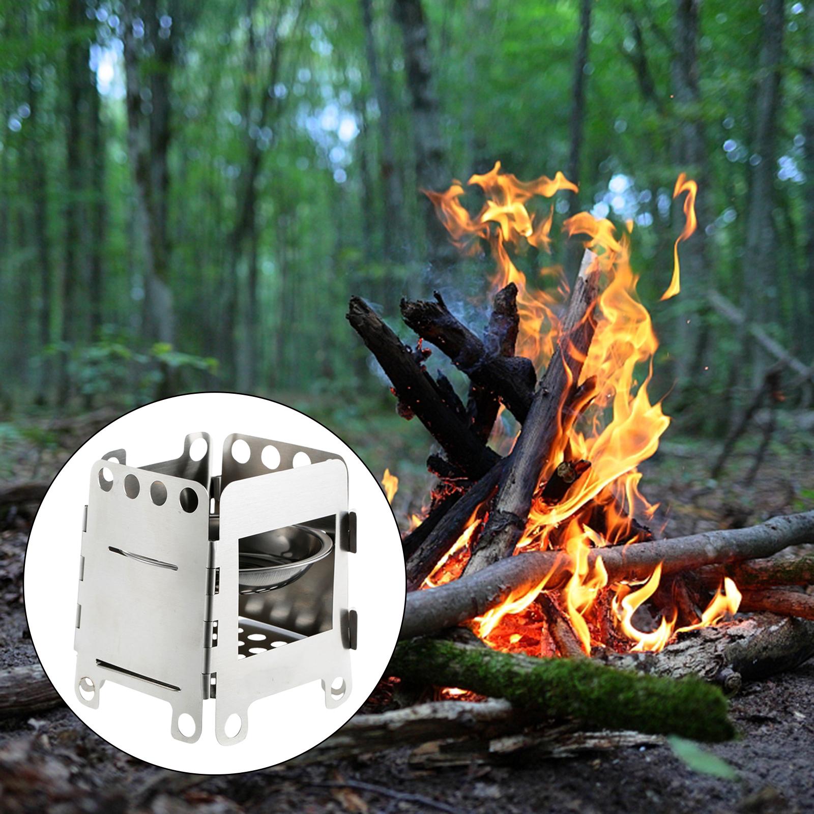 Camping Firewood Alcohol Outdoor Cooking Grill for Hiking Travel