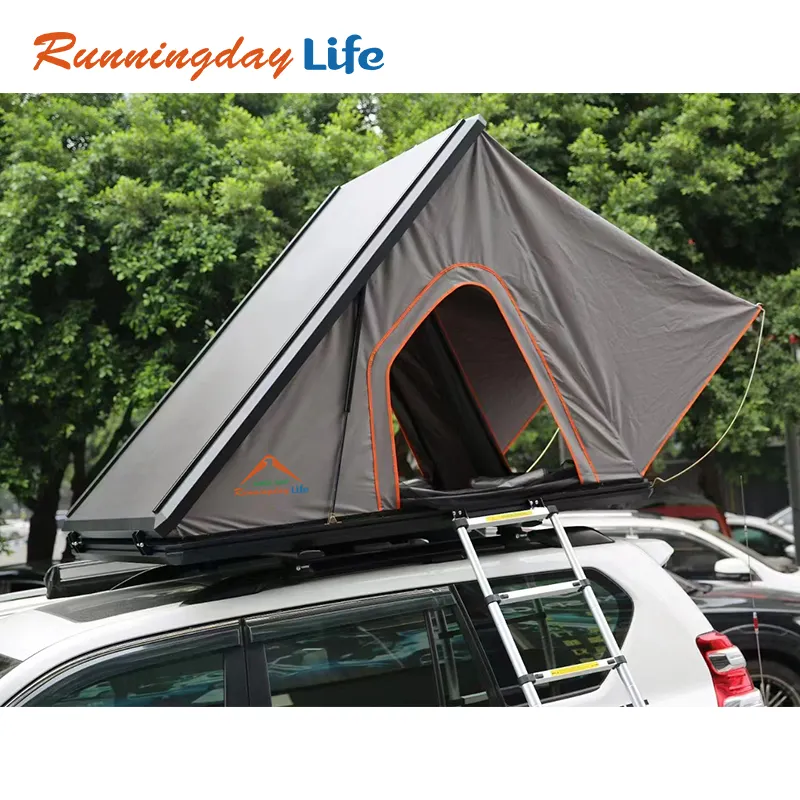 Aluminium hard shell roof tent for car camping roof top tent