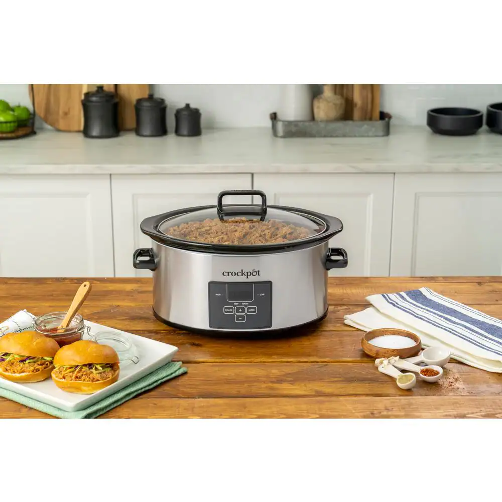 Crock-Pot 2125187 6-qt. Stainless Steel Choose-a-Crock Programmable Slow Cooker
