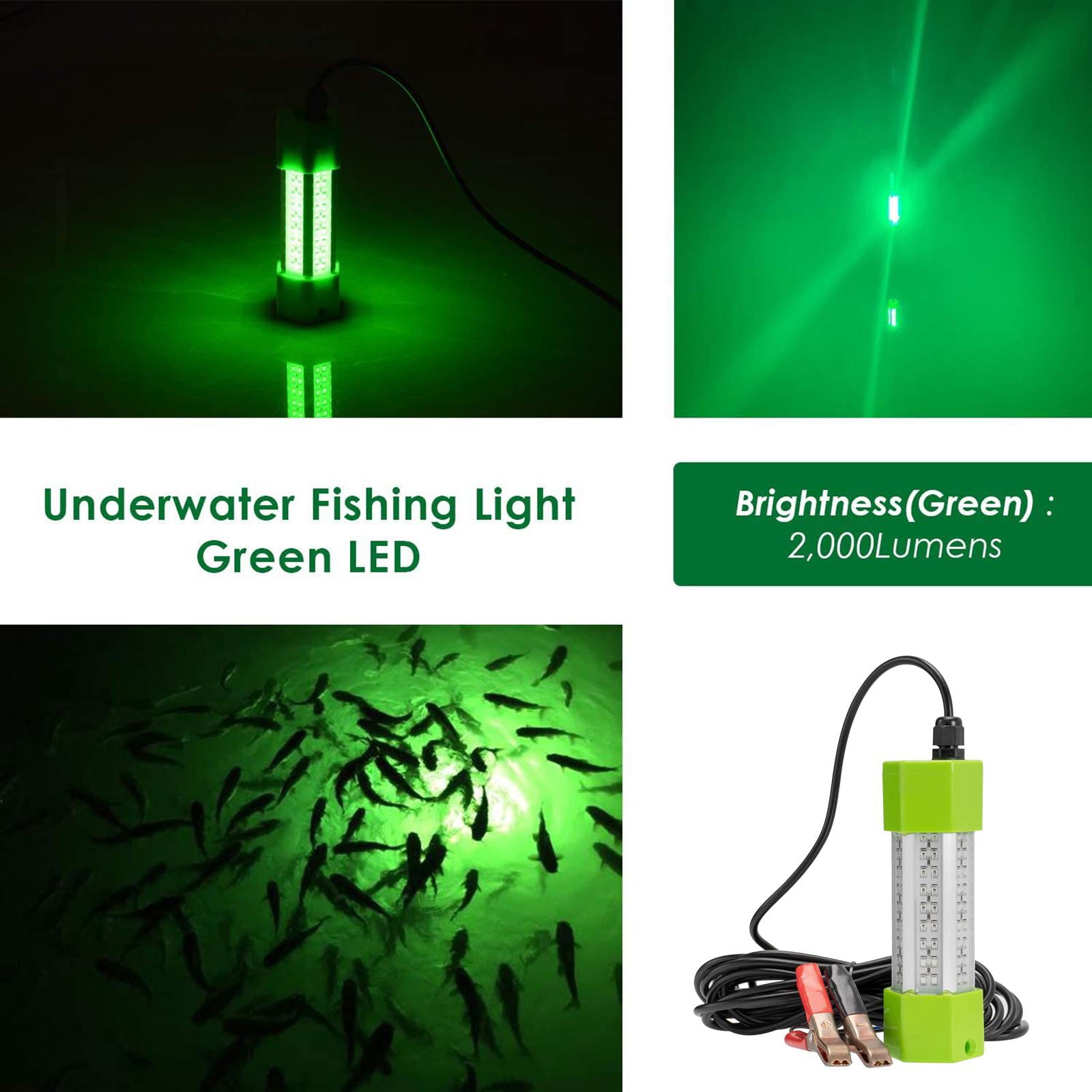 12V 70W 108 LEDs 3456Lumens LED Submersible Fishing Light Underwater Fishes Lamp with 5m Cord and Clips More Fishes in Freshwater and Saltwater