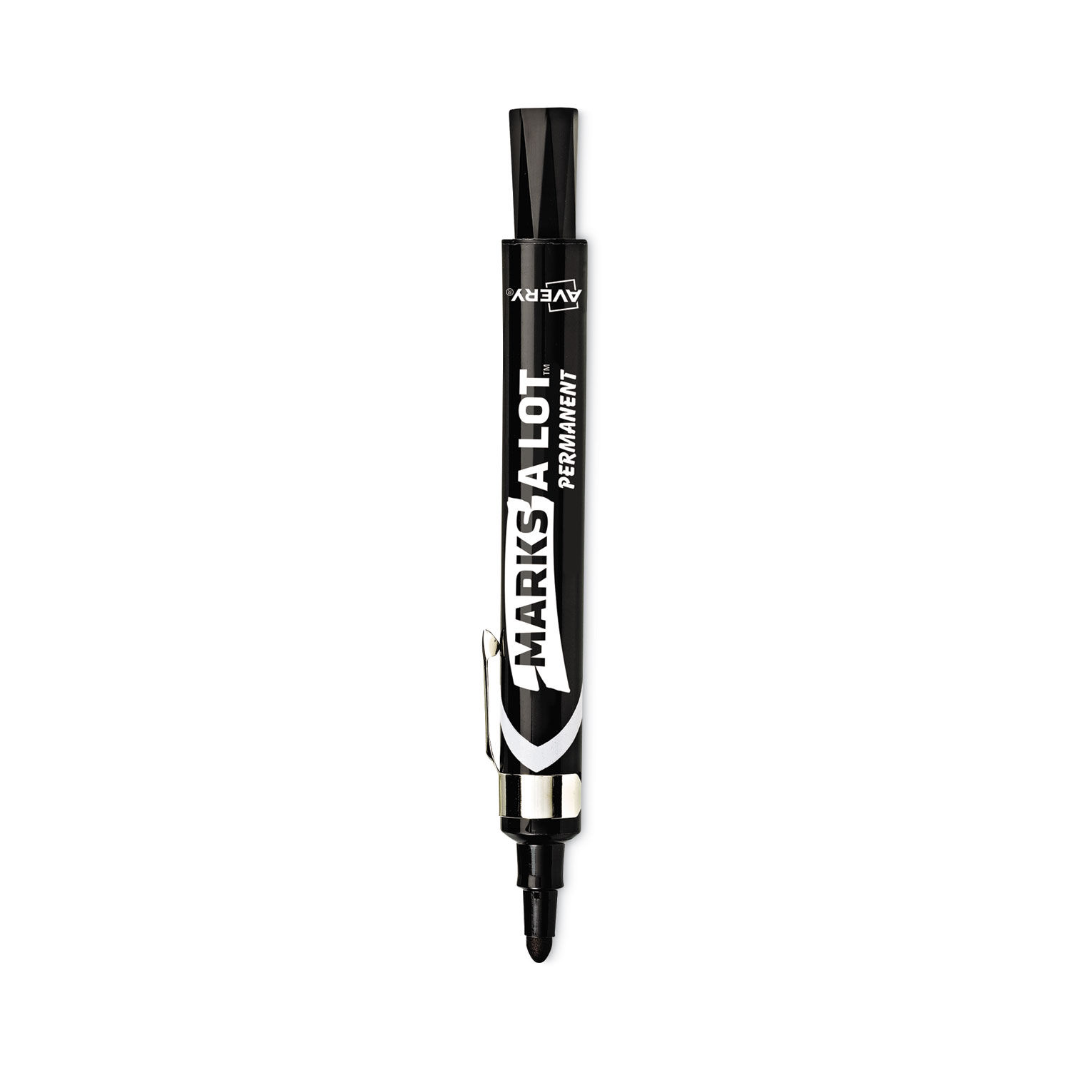 MARKS A LOT Large Desk-Style Permanent Marker with Metal Pocket Clip by Averyandreg; AVE24878